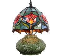 CXYWBD Lampada colorato 11 Pollici con Base in Ceramica Camera e Decorazione Tavolo Pranzo Adatto per camere da Letto, Soggiorno, uffici, Libro (Stile Tulipano)