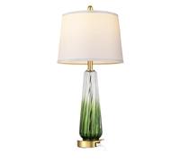 CXYWBD Lampada con Touch banco Porte USB A+C, dimmerabile a Vie, con tonalità di Lino Bianca la Decorazione del Domestico Adatto per camere da Letto, Soggiorno, uffici, Libro (Verde (1