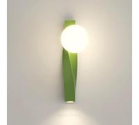 CXYWBD Lampada LED Moderna, Luce in Metallo Spirale con Paralume Acrilico sferico, Applique a Globale Comodino, luci Parete Illuminazione Decorativa per Camera da Letto 12w modalità di Colore T -155