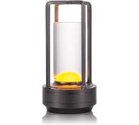 CXYWBD Lampada Tavolo in Metallo Portatile, Luce alimentata Tre Colori, a LED Ricaricabile, Interno/Esterno/Bar, Grigio Adatto per camere da Letto, Soggiorno, uffici, Libro