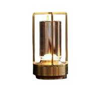 CXYWBD Lampada Tavolo in Metallo Portatile, Luce alimentata Tre Colori, a LED Ricaricabile, Interno/Esterno/Bar, Oro Adatto per camere da Letto, Soggiorno, uffici, Libro