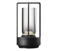 CXYWBD Lampada Tavolo in Metallo Portatile, Luce alimentata Tre Colori, a LED Ricaricabile, Interno/Esterno/Bar, Nero Adatto per camere da Letto, Soggiorno, uffici, Libro