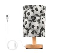 CXYWBD Lampada Tavolo LED Moderna Base in Legno massello e Paralume di Lino con Porto USB Comodino per Camera dormitorio del Adatto a camere da Letto, Soggiorno, uffici, Libro (beige9)