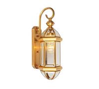 CXYWBD Lamps E27 Outdoor Lighting Industrial Glass Copper Light Corridor Aisle Personality Metal Wall Lamp Easy Installation Furniture,OneColor