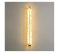 CXYWBD Lamps Glass Light Bar Brass LED Lamp Copper Lighting Fixture 3 Color Mode Linear Wall Sconces for Bedroom Bedside,One Color-60cm
