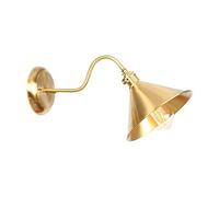 CXYWBD Lamps Gold Brass Lamp for Bar Restaurant Stair Retro Copper Wall Light Sconces Style Lighting re E27 AC Indoor And Outdoor-A,One Color-Grey Wolf