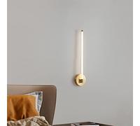 CXYWBD Lamps LED Linear Copper Mount Light Indoor Vanity Lamp Minimalist Lighting Fixtures 3 Color Mode Wall Wash Lights for,Copper-40cm