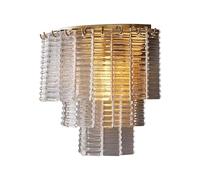 CXYWBD Lamps Sconces all Copper Light Glass Crystal E14 Wall for Living Room Study Hallway Aisle Stairwell Bedside Decor Lamp,