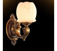 CXYWBD Lamps Sconces Copper Retro Home BedWall Study Decorative Light Hotel Restaurant Atmosphere Lamp High-End Lighting Wall,One Color-Single Head