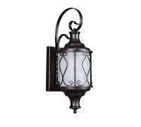 CXYWBD Lamps Sconces Mounted Rustic Outdoor Outside Wall Landscape Light Fixtures Waterproof Anti-Rust with Glass Shade - Retro Iron,Black Copper