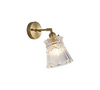 CXYWBD Lamps Sconces Nordic Copper Light PostBedside Corridor Aisle Creative Personality Art Bedroom Glass Wall Lamp Lightin-F,C