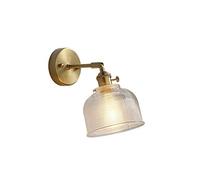 CXYWBD Lamps Sconces Nordic Copper Light PostBedside Corridor Aisle Creative Personality Art Bedroom Glass Wall Lamp Lightin-F,B