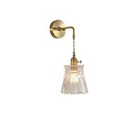 CXYWBD Lamps Sconces Nordic Copper Light PostBedside Corridor Aisle Creative Personality Art Bedroom Glass Wall Lamp Lightin-F,G