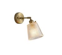 CXYWBD Lamps Sconces Nordic Copper Light PostBedside Corridor Aisle Creative Personality Art Bedroom Glass Wall Lamp Lightin-F,D