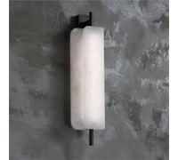 CXYWBD Lamps Sconces White Marble Lamp丨New Living Room Full Copper Sconces丨LED Decorative Mount Fixtures with TV Background Wall Corridor Bedroom,One Color-B