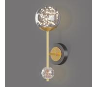 CXYWBD LED for Bedside 3 Color Mode Round Glass Lamp Wall LightHallway Bedroom Living Study Dining Room Porch Hall Restaurant Decor Wall,Globe Shade