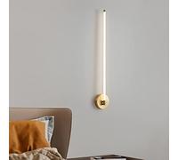 CXYWBD LED Linear Copper Mount Light Indoor Vanity Lamp Minimalist Lighting Fixtures 3 Color Mode Wall Wash,Copper-80cm