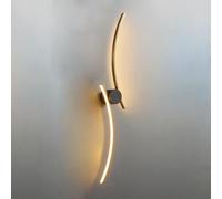 CXYWBD LED Linear in Semi-Arc Shaped Copper Geometric Background Decor Wall Lamp Indoor Night Lights for Living Room Bedroom,One Color-XL