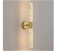 CXYWBD LED Mount Fixture Bubble Bedroom Crystal Lamp Bathroom Decor Indoor Wall Lantern,Gold-Warm Light (3000K)