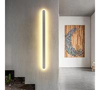 CXYWBD LED Wall Lamp Nordic Style Linear Aluminum Indoor Background for Bedside Hallway Stairs 100CM White/Neutral Light,White， Neutral Light-120CM， 50W