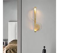 CXYWBD Light Copper S Shape Creative Art Decoration Hotel Corridor Wall Lamp for Living Study,