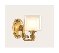 CXYWBD Light Indoor Sconces Living Room Bedside Study Retro Copper Aisle Marble TV Background Lamp Bedroom Wall,