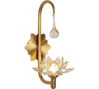 CXYWBD Light Mirror Reading Style Copper Crystal Decorative Wall Bedroom Bedside Lamp Indoor Creative Petal,