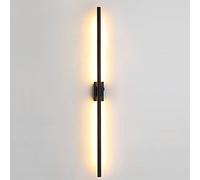 CXYWBD Linee Nordic Lince Lample LED 14W INDUTO su Dopo Monte a Parete Lampada per la Camera da Letto Sogro del Salotto Sospiro, Caldo (Dimensione: 80 cm, Colore: Nero) ambizione Alta
