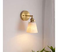 CXYWBD Luce murale Interni nordici ottoni Regolabili Ceramica e27 lampade a 1 luci per Bambini Illuminazione vanità Parete l4.33in Decorazioni da Letto l