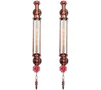 CXYWBD Luci 2 Pezzi Apparecchio di Illuminazione retrò Telaio della Gabbia in Metallo, con Tubo d'Acqua Industriale Lampada da Parete v-Input v-sust a Barra (Colore: RE