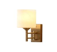CXYWBD Luci creatività Rurale Stile Muro Bronzo Puro Testa con Semplice Vetro riscaldato Wla Muride per Biancheria Letto Prima dello Specchio da a Parete