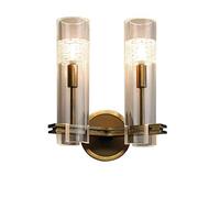 CXYWBD Luci Leggera di Rame Piena Americana Chapelle Camera Letto Notturna da Notte Lampada Vetro Illuminazione a Parete Decorativa iluming i