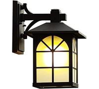 CXYWBD Luci Light Lanterna a all'aperto Una con Cornice Alluminio Quadrato in Vetro glassata 33,5 cm Luce Parete Industriale Anteriore Lampada per Porta d'ingresso del Cortile da Giardino