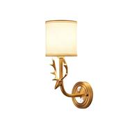 CXYWBD Luci Tutta la Testa Bronzo di Cervo murale in Stile Europeo Bagno Camera da Letto Patio alyle Prima dello Specchio Rurale Leggero a Parete