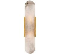 CXYWBD Marble Lampshade Lamp Wall Light Metal LED Headboard Lighting Fitting Night Lamps for Living Room Bedroom Bedside Hallway Decorative Warm,Gold