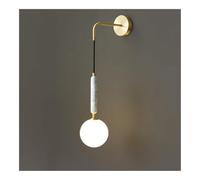 CXYWBD Milk Glass Vintage Natural Stone Wall Light Camera Lampada Letto per Soggiorno Lanterio da Parete T-155 ()