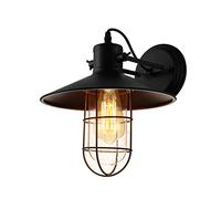 CXYWBD Nautical Industrial Vintage Sconces Ceiling Antique Metal Copper Wall Light Lamp Fixture with Cage Use E26/27,