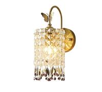 CXYWBD Nordic Creativity Butterfly Bedroom Light Crystal Bedside Minimalist Golden Hallway Wall Mounted Lamp Bathroom Vanity Decorate for,