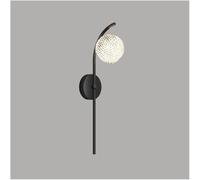 CXYWBD Nordic Glass Light Fixture Mid Century Iron Metal Gooseneck Vintage Gold Bedside Wall Lamp for Living Room Bathroom Hallway Hardwired,Dark