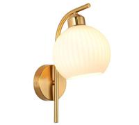 CXYWBD Nordic Vintage Round Frosted Glass Lamps Personality Gold Dining Room Corridor Kitchen Stairs Bedroom Bedside Wall Sconces Warm Light with E26/E27 Base,One Color-Shape1