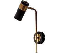 CXYWBD Oro Nero Medio secolo Moderno sconde con apparizione Regolabile a crolle di alzia Il Letto Lampada Leggero Braccio Lungo