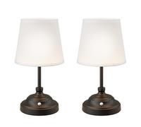 CXYWBD Pacchetti di lampade scrivania cordone, Batteria Ricaricabile, con tonalità in Tessuto, Illuminazione a 3 Toni, scrivanie e Lettori Adatti per camere da Letto, Soggiorno, uffici, Libro (Nero)