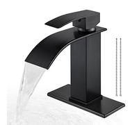 CXYWBD Rubinetto per lavabo in Bronzo lucidato a Olio con Grande Bocca Rettangolare Miscelatore per Montaggio su Ponte per lavabo da Bagno Rubinetto a Cascata con Maniglia Singola