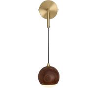 CXYWBD Sconces Bedside Bedroom Background Minimalist Living Room Walnut Corridor Aisle Copper Lamp Wall Lamps for,