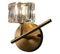 CXYWBD Sconces Lamps Compatible with American Retro Copper Light Luxury Crystal Decorative Wall Lamp Living Room Background Wall,One Color-1 Lights
