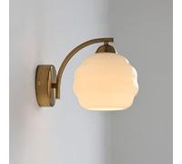 CXYWBD Sconcetto Luce Lampada da Stile Industriale Lampatto a Parete Francese con Arte del Paralume in Vetro (Oro+)