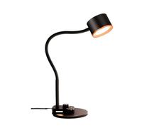 CXYWBD scrivania LED in Metallo, Completamente dimmerabile, con Porte Ricarica USB C Colori, Lampada Collo di Cero 12 W, Camera Ufficio a casa Adatto per camere da Letto, Soggiorno, uffici, Libro