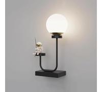 CXYWBD Semplice Creativo Creative per Bambini Lampada Resina Astronauta Scontro Sfondi Luci in Metallo Light 3000k White Nordic Alluminio Nordico Aluminazione a Parete Sfera di Vetro Paramme Wall SC