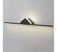 CXYWBD Semplice Creativo Specchio Frontale Leggera energia salvarsi Bagno Nero tostatura Camera Letto a Prova di umidità Comodino Lampada Parete Decorazione da Muro 61 cm Ligh Calda (WA