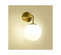 CXYWBD Single LampsE27 Milky White Glass Fixture all Copper Lighting Hanging Wall Lamps Suitable for Living Room Villa,OneColor